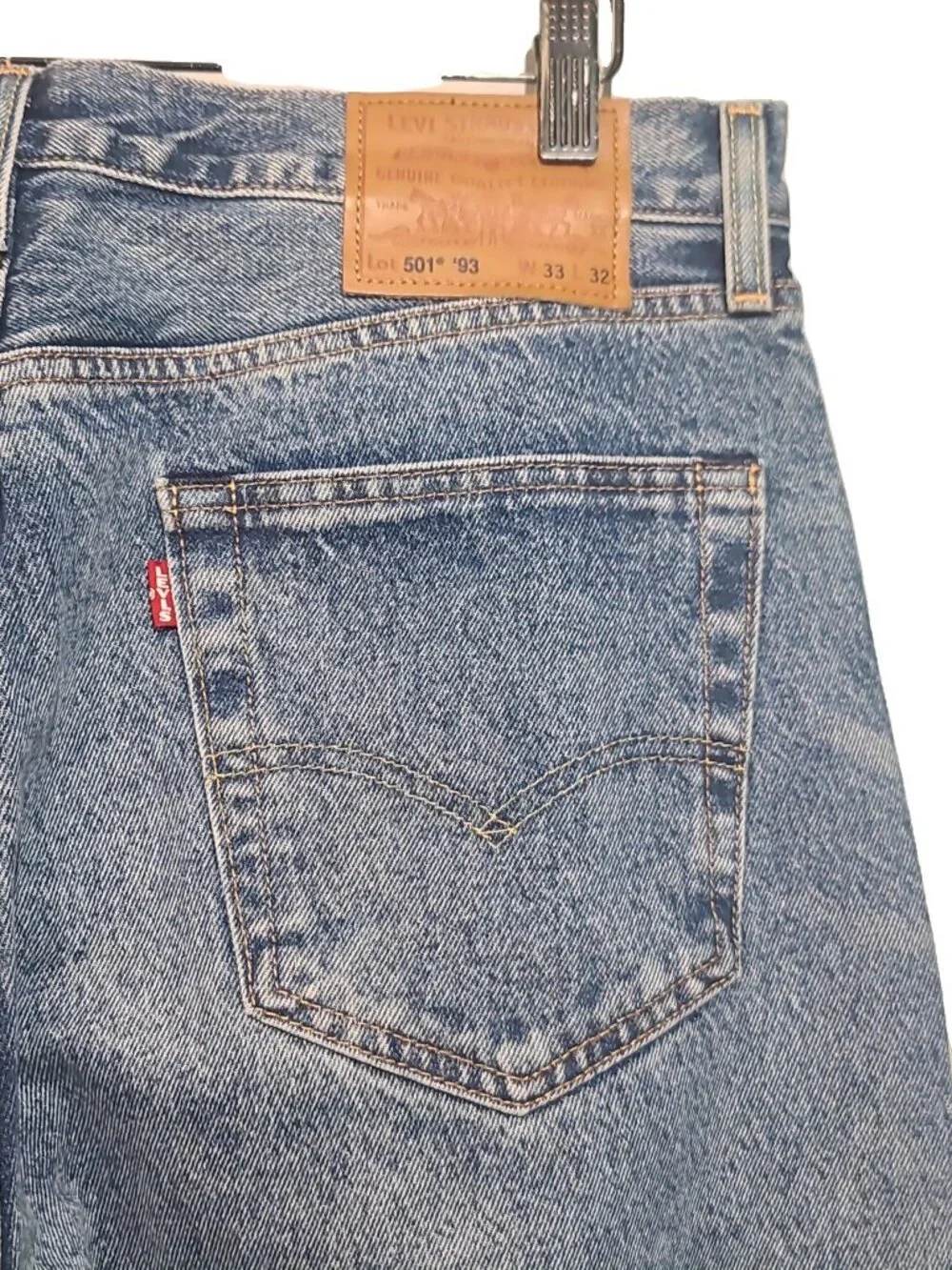 Levi's 501 93' Series Men's Patchwork Straight Jeans Blue Size 33 x 32 EUC